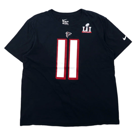 日本然リトテ-古着オンライン-NIKE NFL フットボール プリントTシャツ XL ブラック コットン ナンバリング JONES-