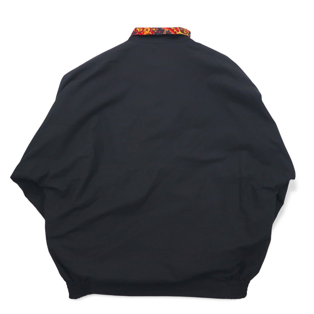 Vintage 90s Paisley Print Zip-Up Jacket Windbreaker リバーシブル 総柄 ペイズリー ブルゾン L レッド ブラック