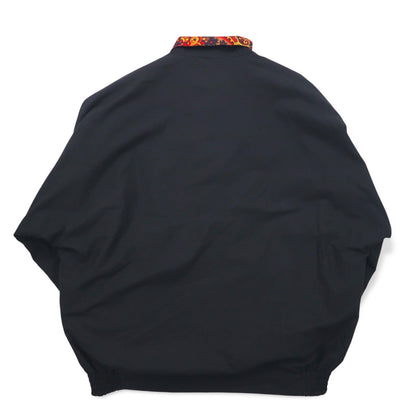 Vintage 90s Paisley Print Zip-Up Jacket Windbreaker リバーシブル 総柄 ペイズリー ブルゾン L レッド ブラック