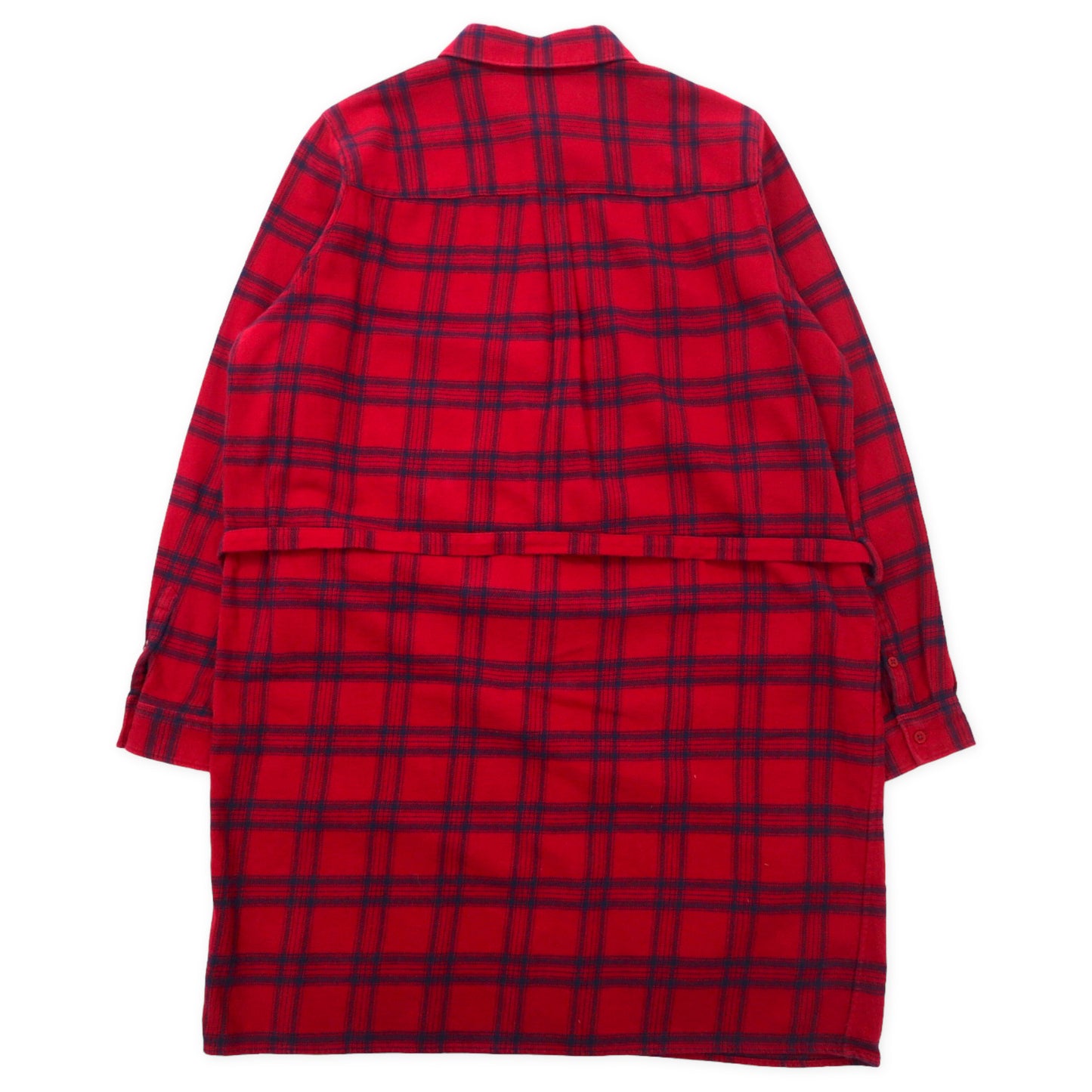 Lacoste Shirt DRESS Gown Long Sleeve CHECKED Shirt Dress 40 Red ...