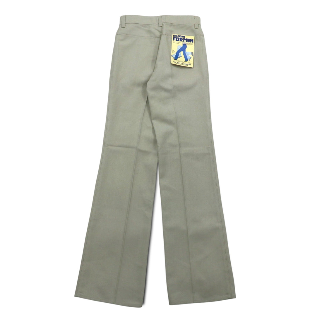 BIG JOHN 70年代 センタープレス ブーツカット フレアパンツ S ベージュ デッドストック 未使用品