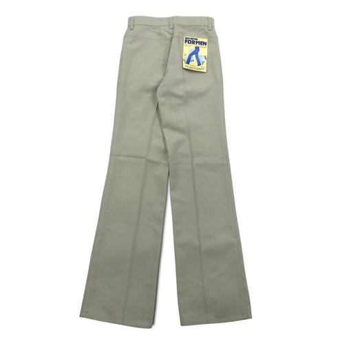 BIG JOHN 70年代 センタープレス ブーツカット フレアパンツ S ベージュ デッドストック 未使用品