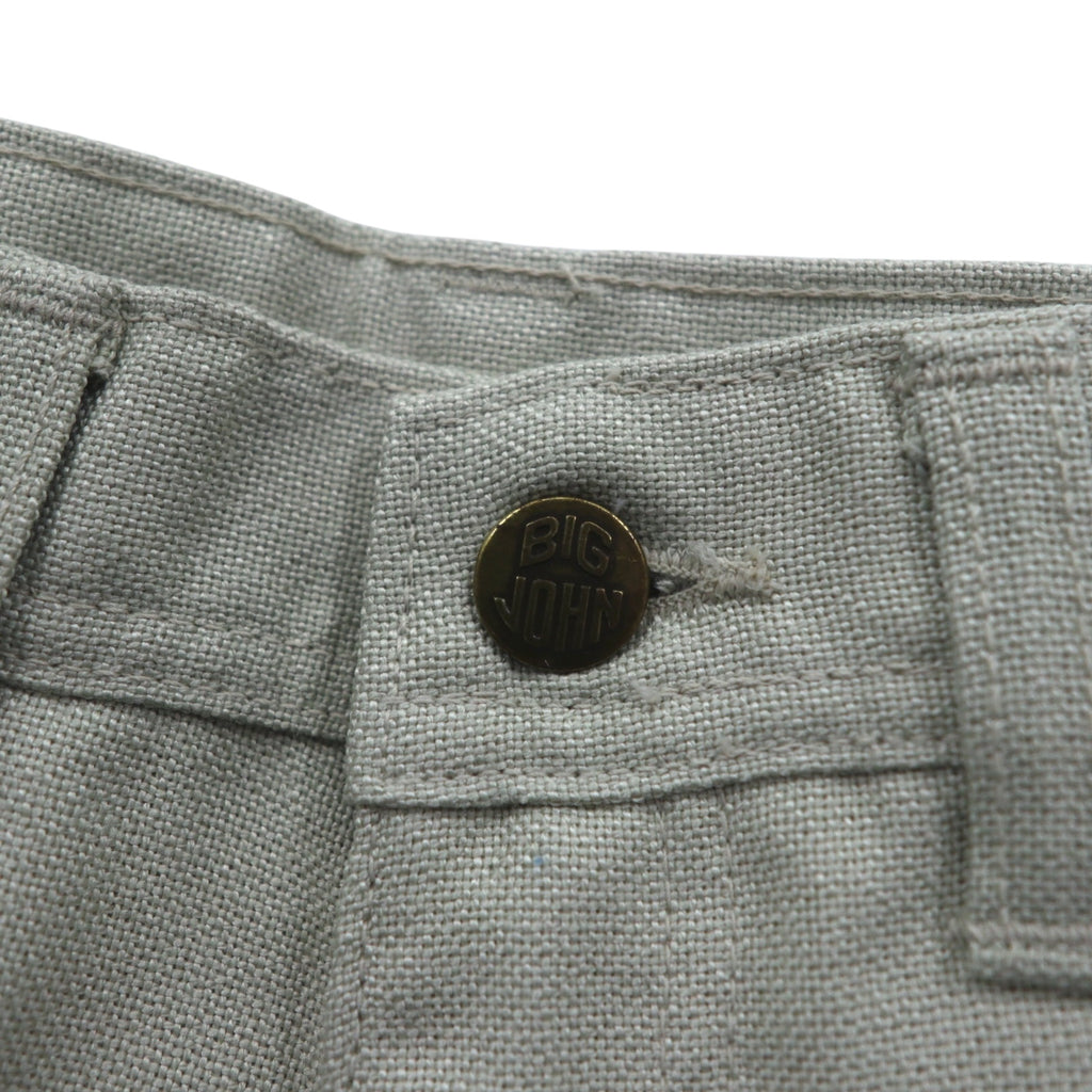 BIG JOHN 70年代 センタープレス ブーツカット フレアパンツ S ベージュ デッドストック 未使用品