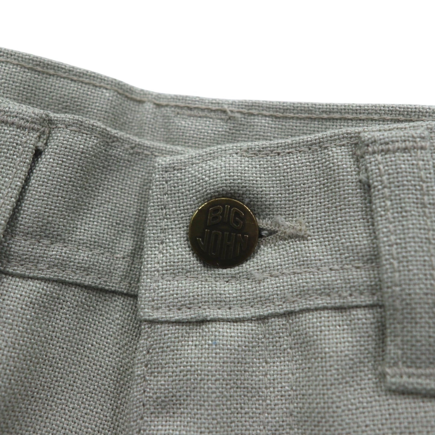 BIG JOHN 70年代 センタープレス ブーツカット フレアパンツ S ベージュ デッドストック 未使用品