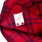 LACOSTE Shirt Dress Gown Long Sleeve Check Shirt Dress 40 Red Check Cotton EF804E