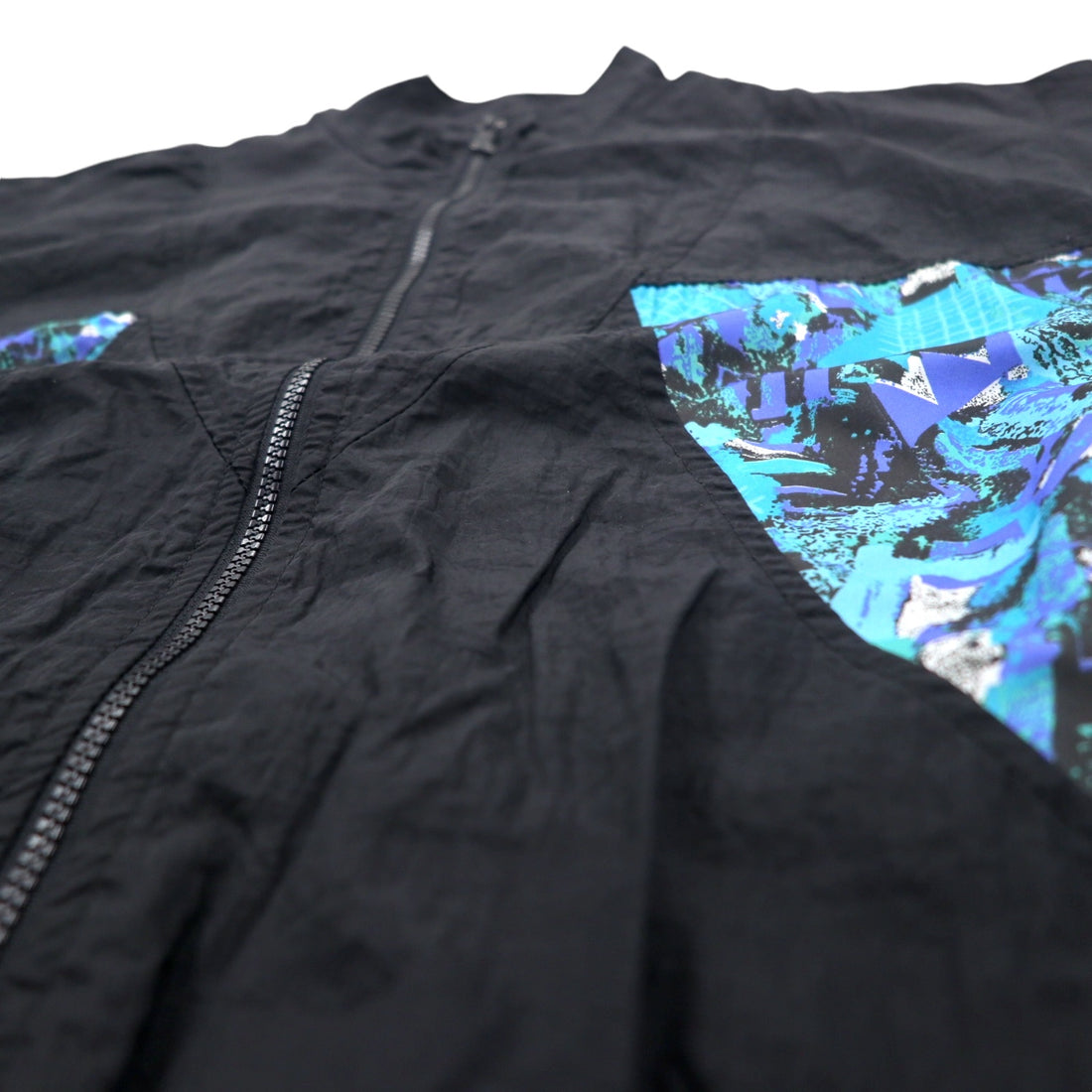 Reebok 90s Nylon Jacket Jersey L Black Polyester Vector Logo