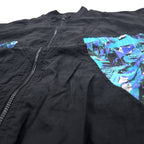 Reebok 90s Nylon Jacket Jersey L Black Polyester Vector Logo