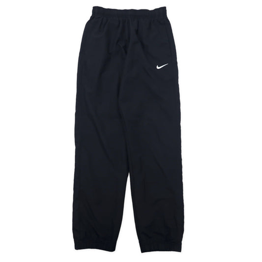 日本然リトテ-古着オンライン-NIKE トラックパンツ ジャージ S ブラック ポリエステル スウォッシュロゴ刺繍 Season Cuffed Trackpants Mens 644837-011-NIKE TRACK PANTS Jersey S Black Polyester Swash logo embroidery Season Cuffed Trackpants Mens 644837-011