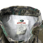 MOSSY OAK Hunting Shirt Button Down Shirt XL Khaki Camouflage Cotton Big Size
