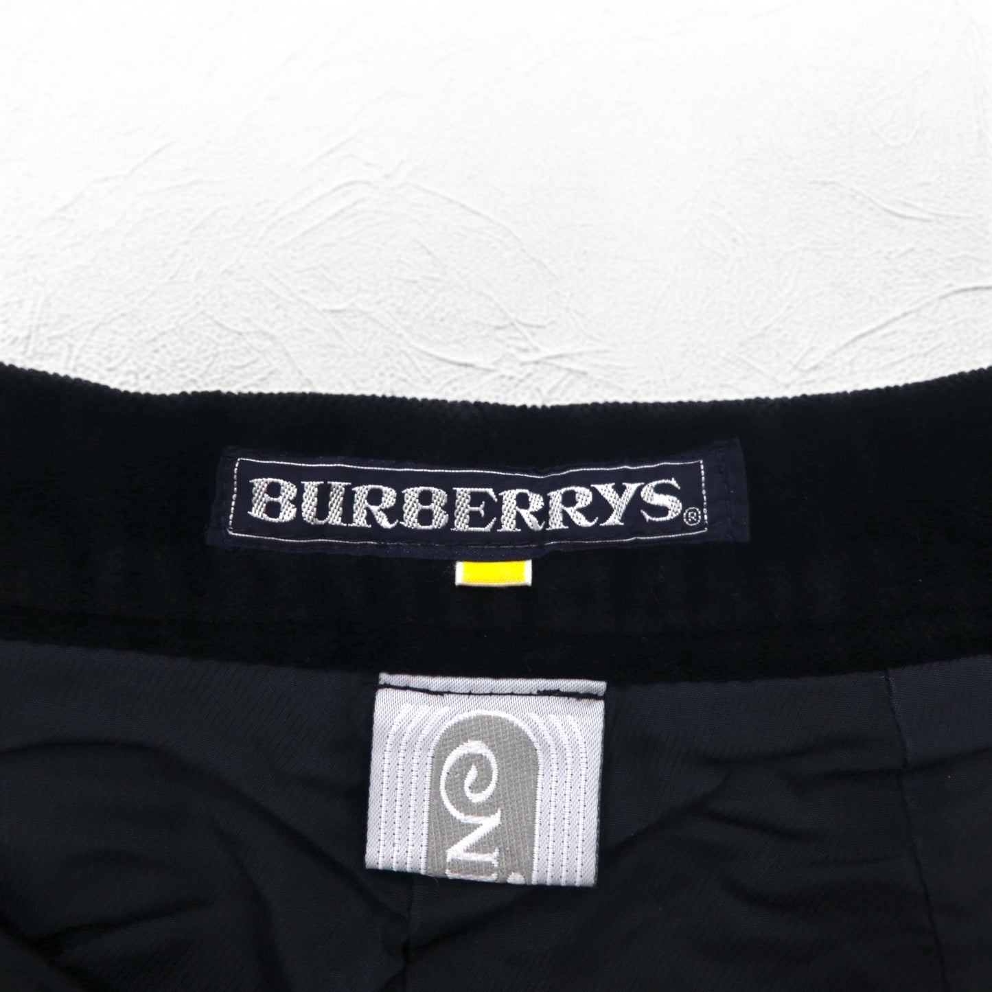 BURBERRYS オールド ベロア フレアスカート S ブラック コットン 日本製