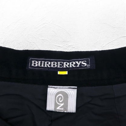 BURBERRYS オールド ベロア フレアスカート S ブラック コットン 日本製