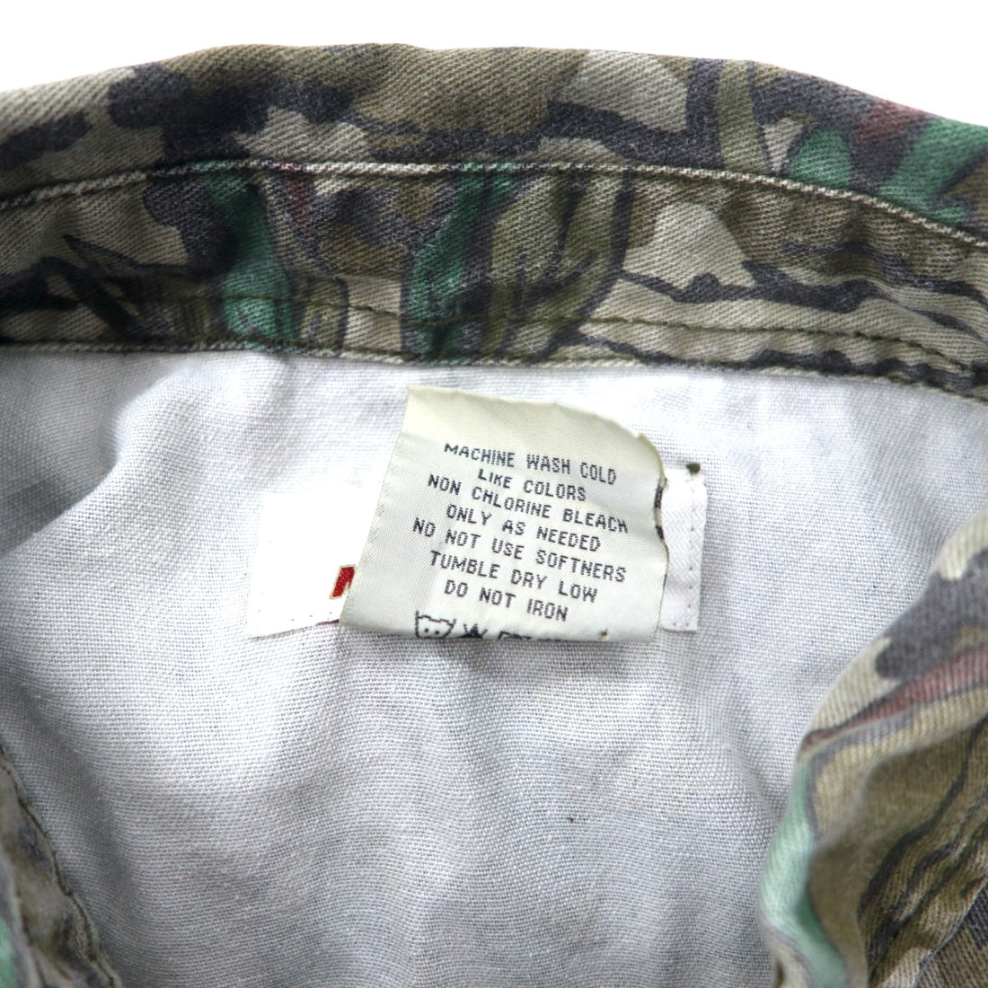 MOSSY OAK Hunting Shirt Button Down Shirt XL Khaki Camouflage Cotton Big Size