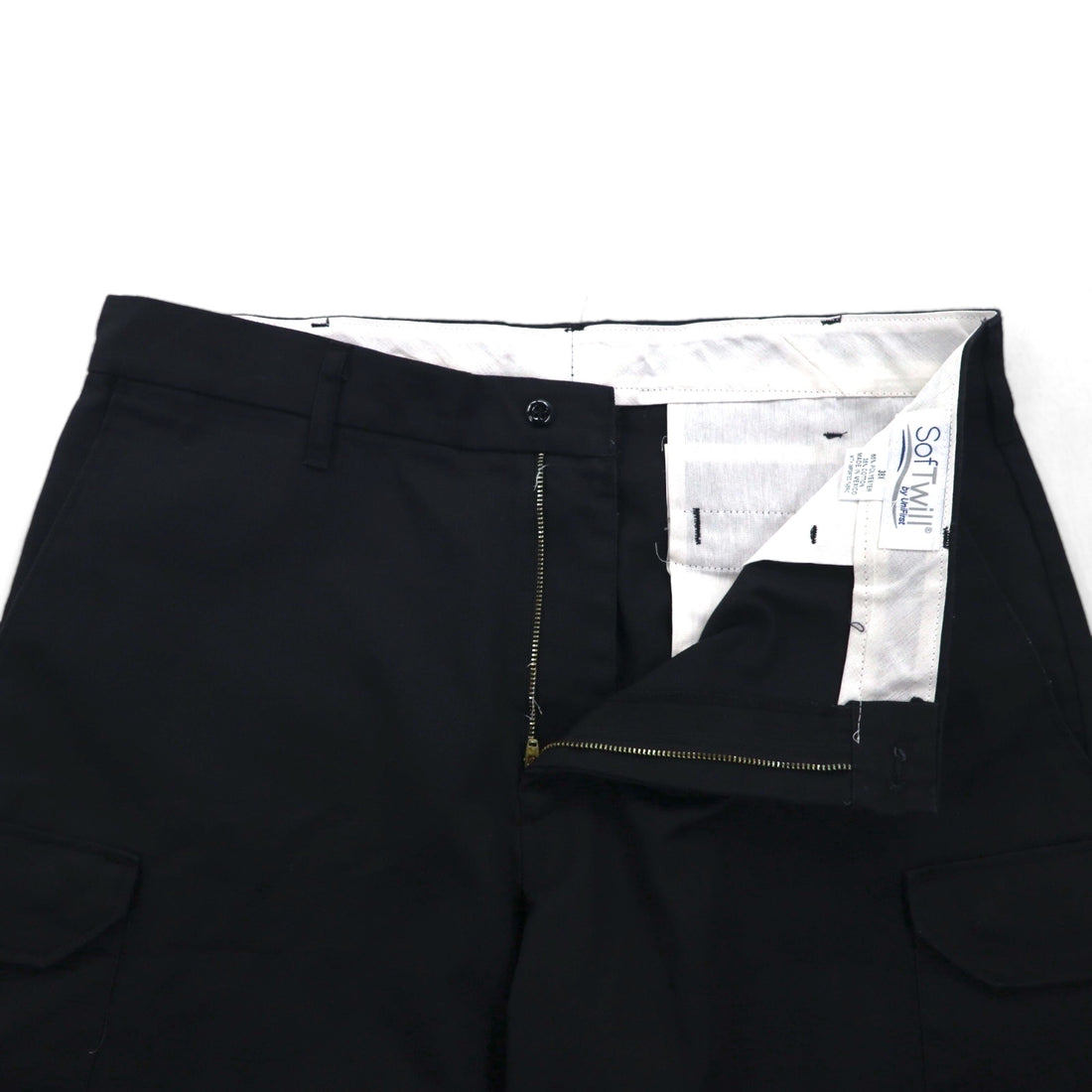 SofTwill by UniFirst リフレクター バギー ショート カーゴパンツ ワークパンツ XL ブラック 膝下丈 メキシコ製
