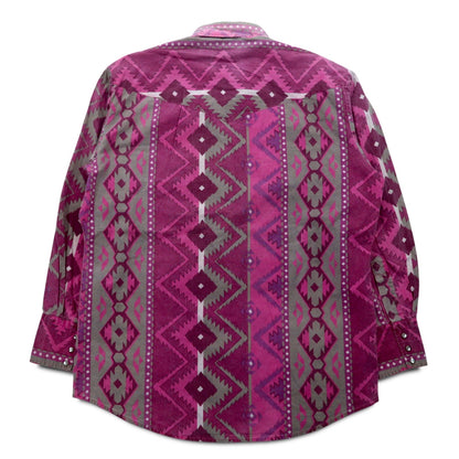 Vintage 90s Native Western Shirt KARMAN Native American Western Shirt XL Cotton All-over Print