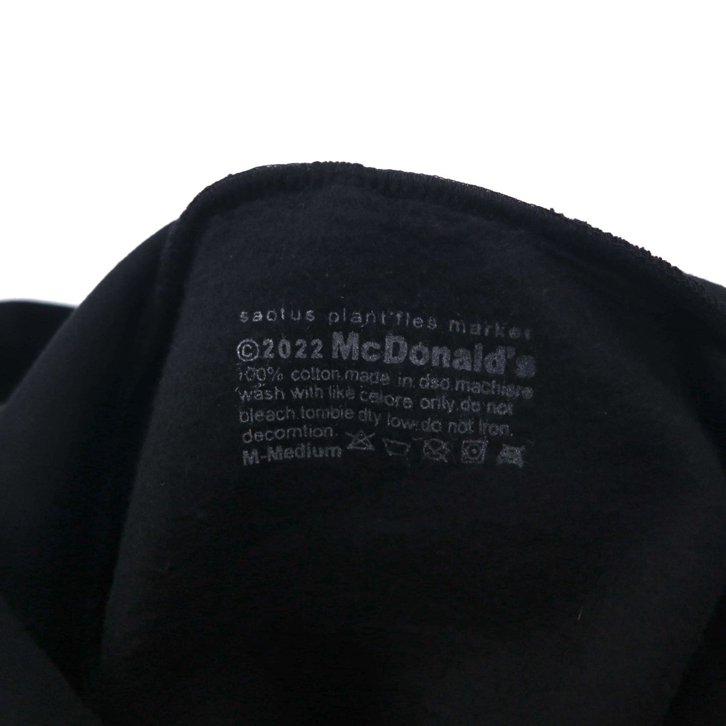 CACTUS PLANT FLEA MARKET × McDonalds 発泡プリント ヘビー パーカー CPFM Icons! Hoodie M ブラック 裏起毛 22AW