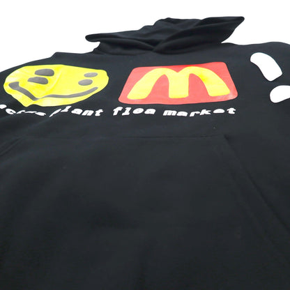 CACTUS PLANT FLEA MARKET × McDonalds 発泡プリント ヘビー パーカー CPFM Icons! Hoodie M ブラック 裏起毛 22AW