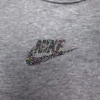 NIKE Cropped Sweatshirt S Grey French Terry Center Swoosh CU6404-063