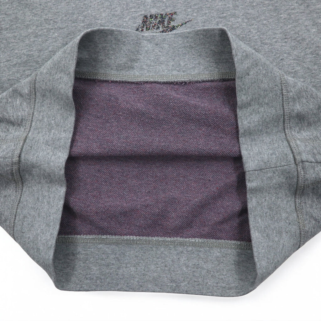 NIKE Cropped Sweatshirt S Grey French Terry Center Swoosh CU6404-063