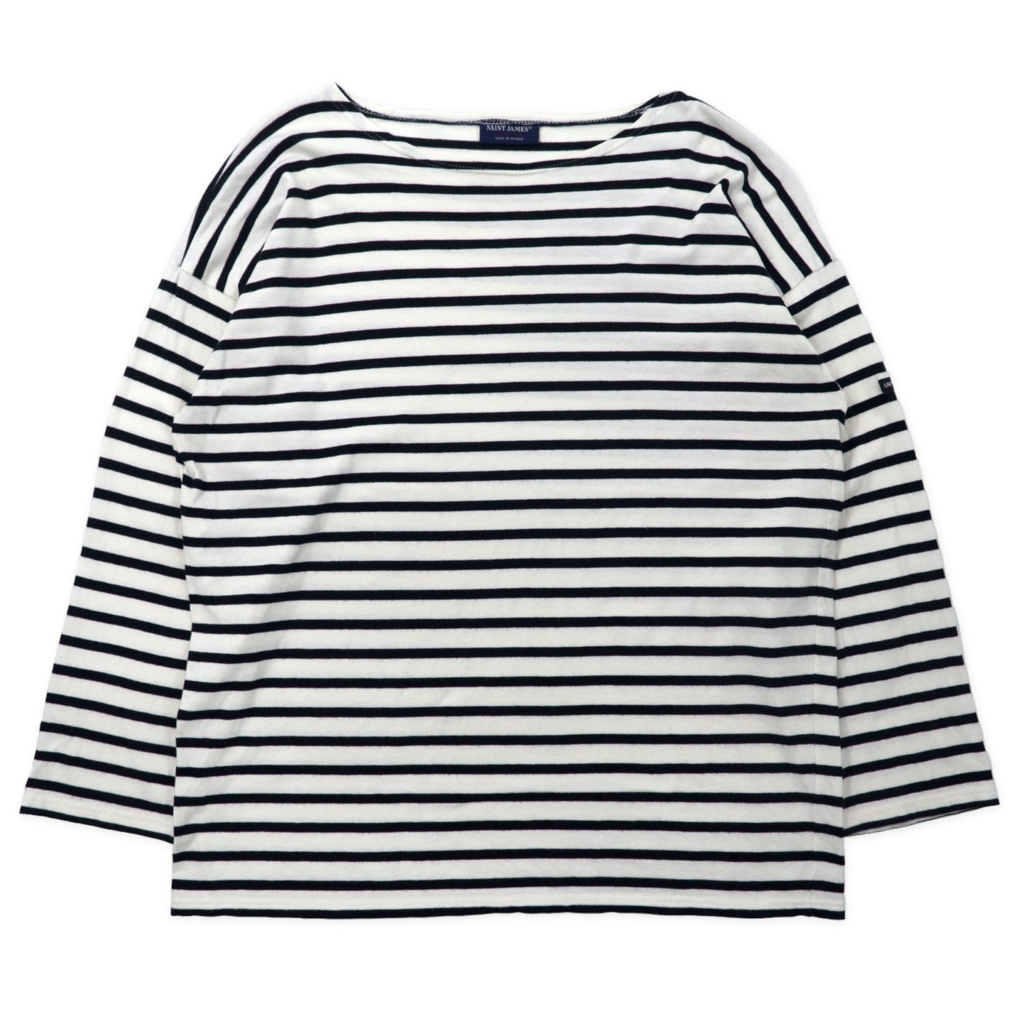 SAINT JAMES フランス製 ボートネック ボーダー ロング Tシャツ - トップス