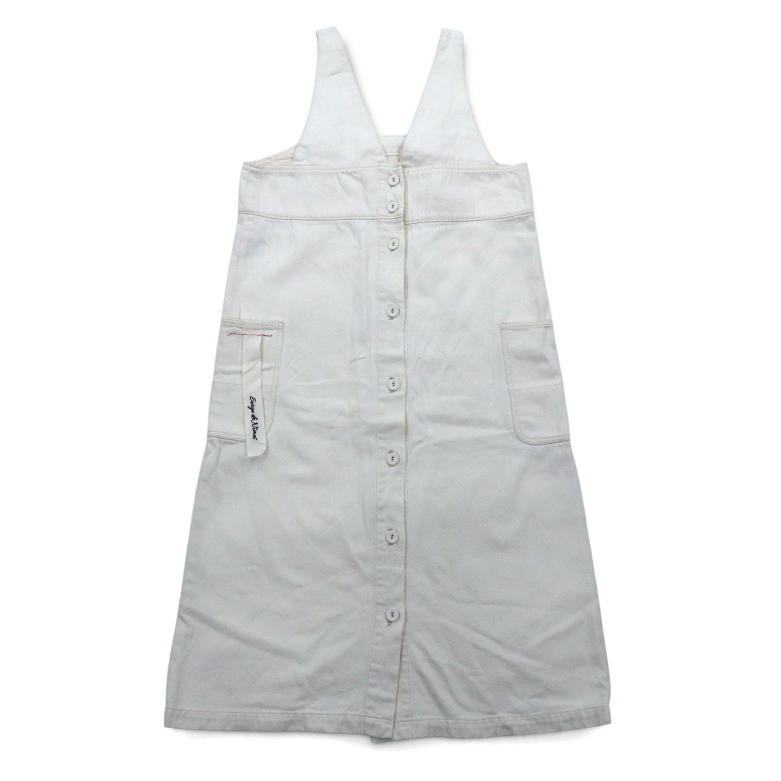 NIMES 2-way front and back jumper skirt overalls FREE white cotton NFG9508023
