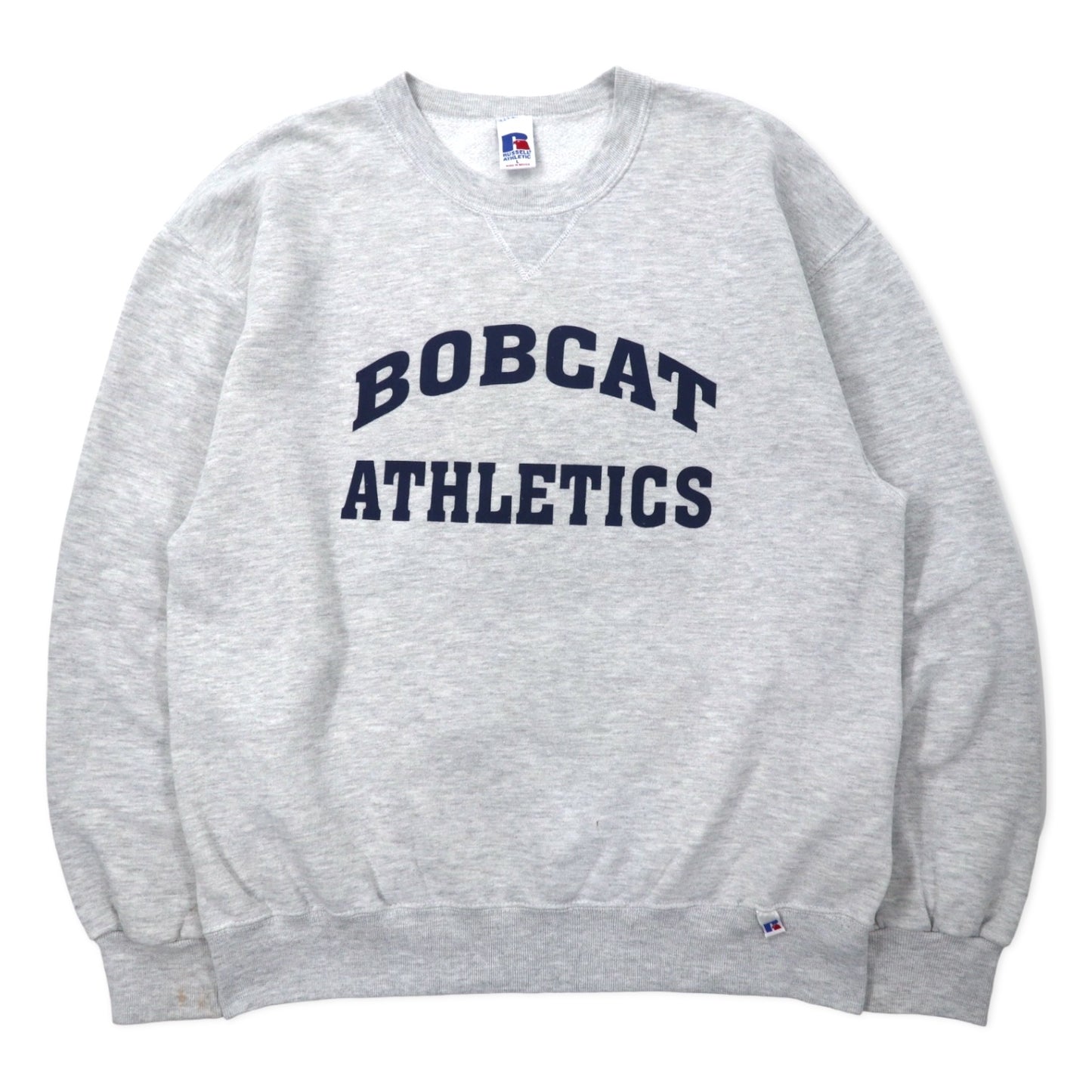 RUSSELL ATHLETIC 90年代 カレッジ プリント スウェット L グレー コットン BOBCAT ATHLETIC メキシコ製