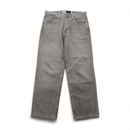 Levi's シルバータブ SILVERTAB ルーズ LOOSE ワイド デニムパンツ L グレー ジッパーフライ A3421-0006