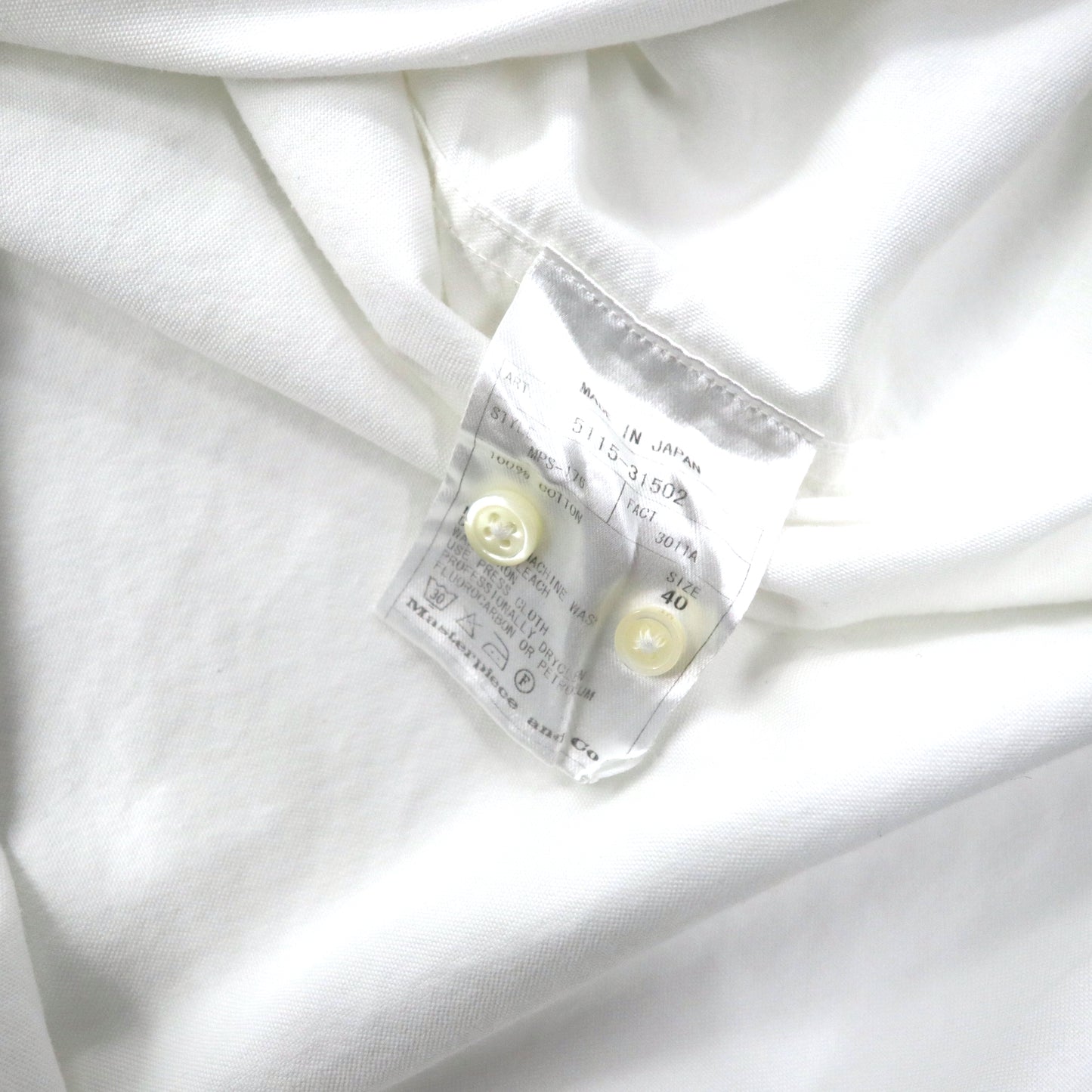 SCYE BASICS ホワイト オックス 半袖 プルオーバーシャツ 40 ホワイト コットン ワンポイントロゴ 5115-31502 日本製