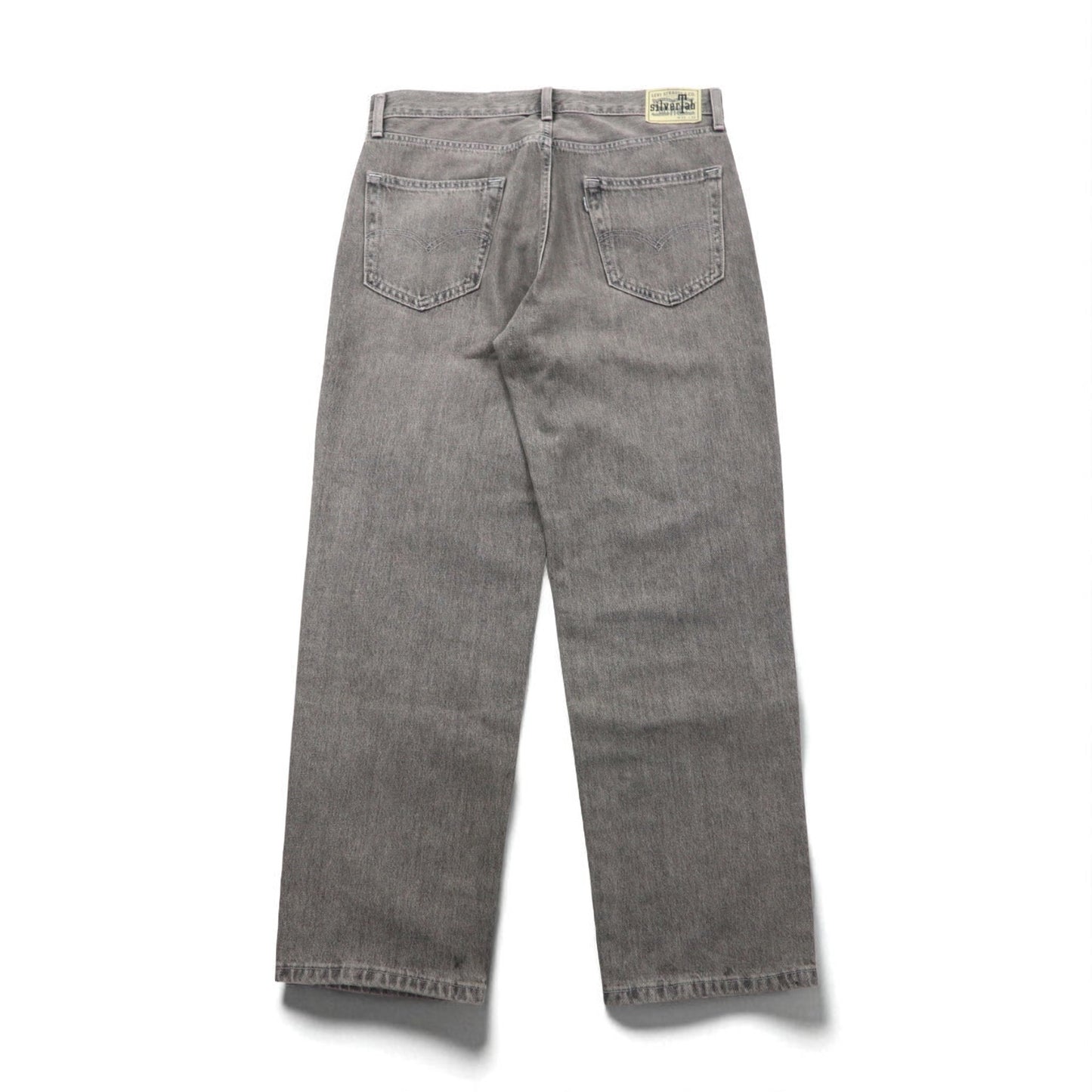 Levi's シルバータブ SILVERTAB ルーズ LOOSE ワイド デニムパンツ L グレー ジッパーフライ A3421-0006