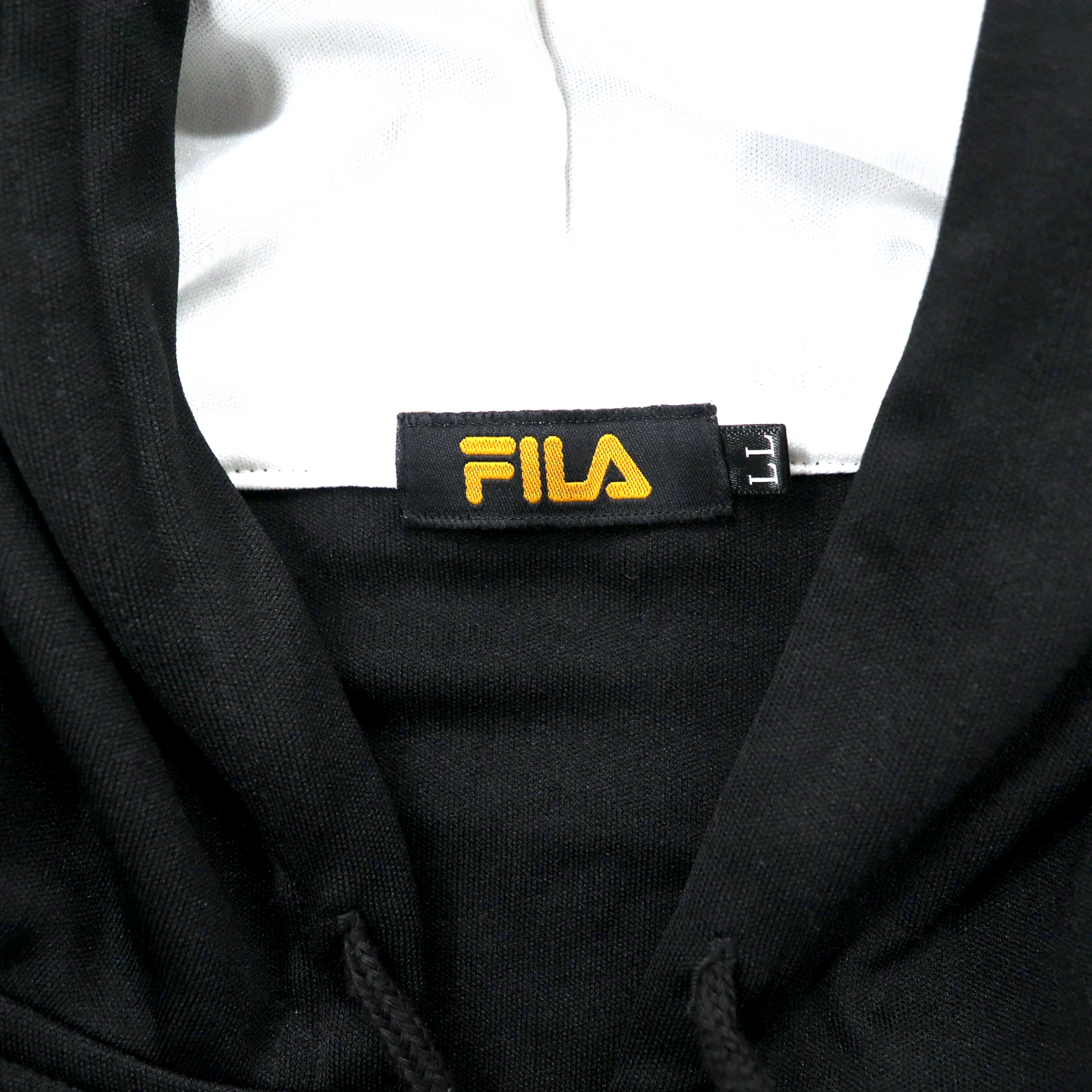 FILA フルジップ トラックパーカー ジャージ LL ブラック ポリエステル