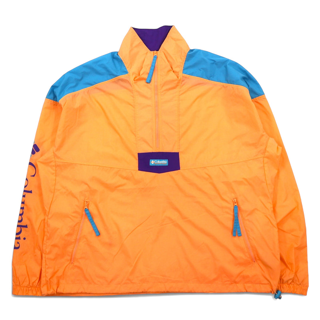 日本然リトテ-古着オンライン-Columbia アノラックジャケット XL オレンジ ナイロン パッカブル 袖ロゴ Santa Ana Anorak Jacket KO0086-Columbia Anorak Jacket XL Orange Nylon Packable Sleeve Logo Santa Ana Anorak Jacket KO0086