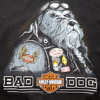 HARLEY DAVIDSON 両面プリント Tシャツ XL ブラック コットン BAD DOG