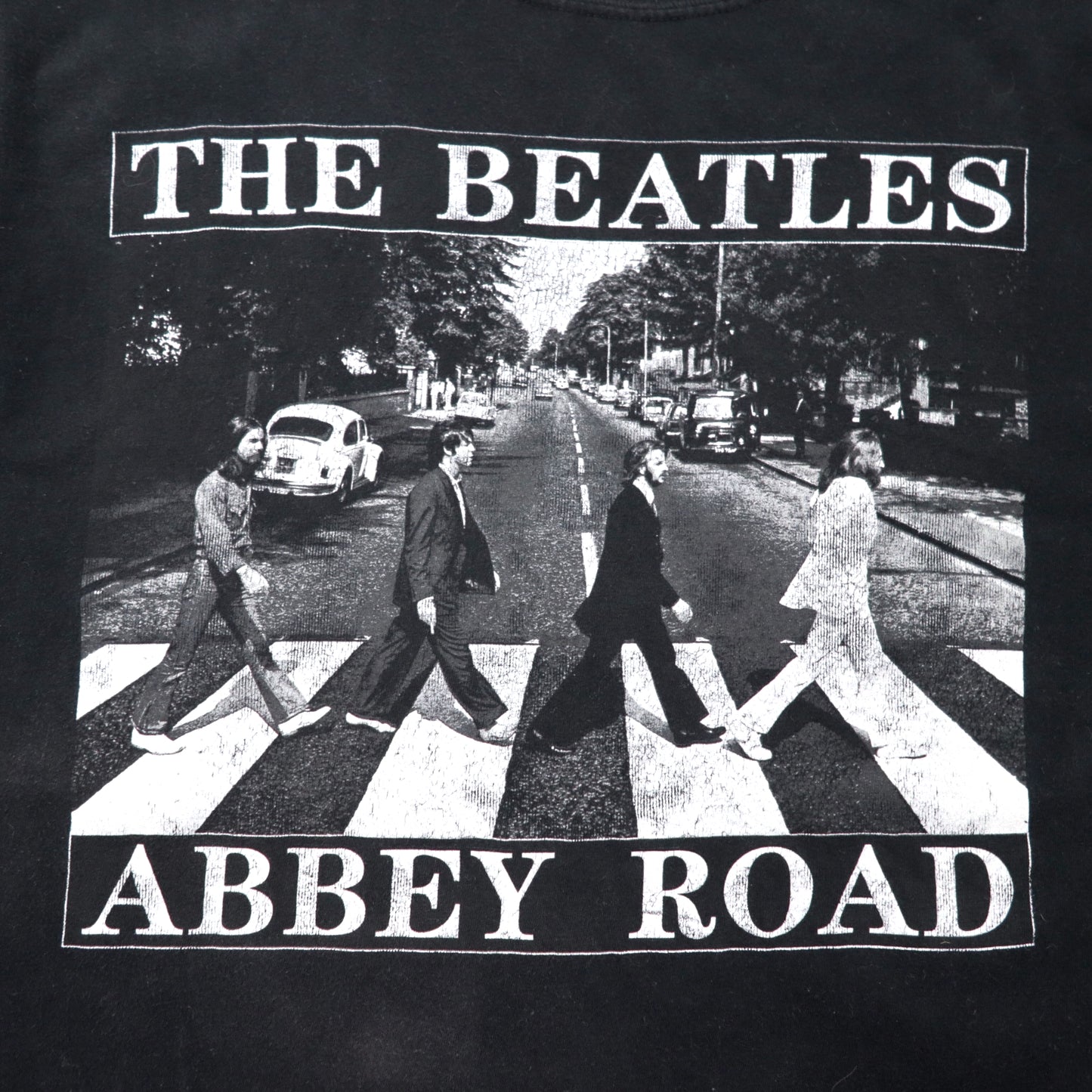 THE BEATLES ビートルズ バンドTシャツ L ブラック コットン ABBEY LOAD アビーロード
