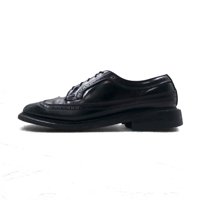 Vintage Wingtip Dress Shoes ウィングチップ ドレスシューズ 26.5cm ブラック レザー フルブローグ メダリオン 57947