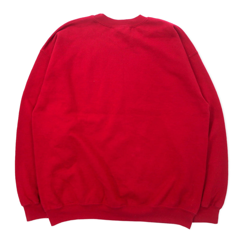 GILDAN College Print Sweatshirt L Red Cotton Fleece Lining INDIANA BASKETBALL