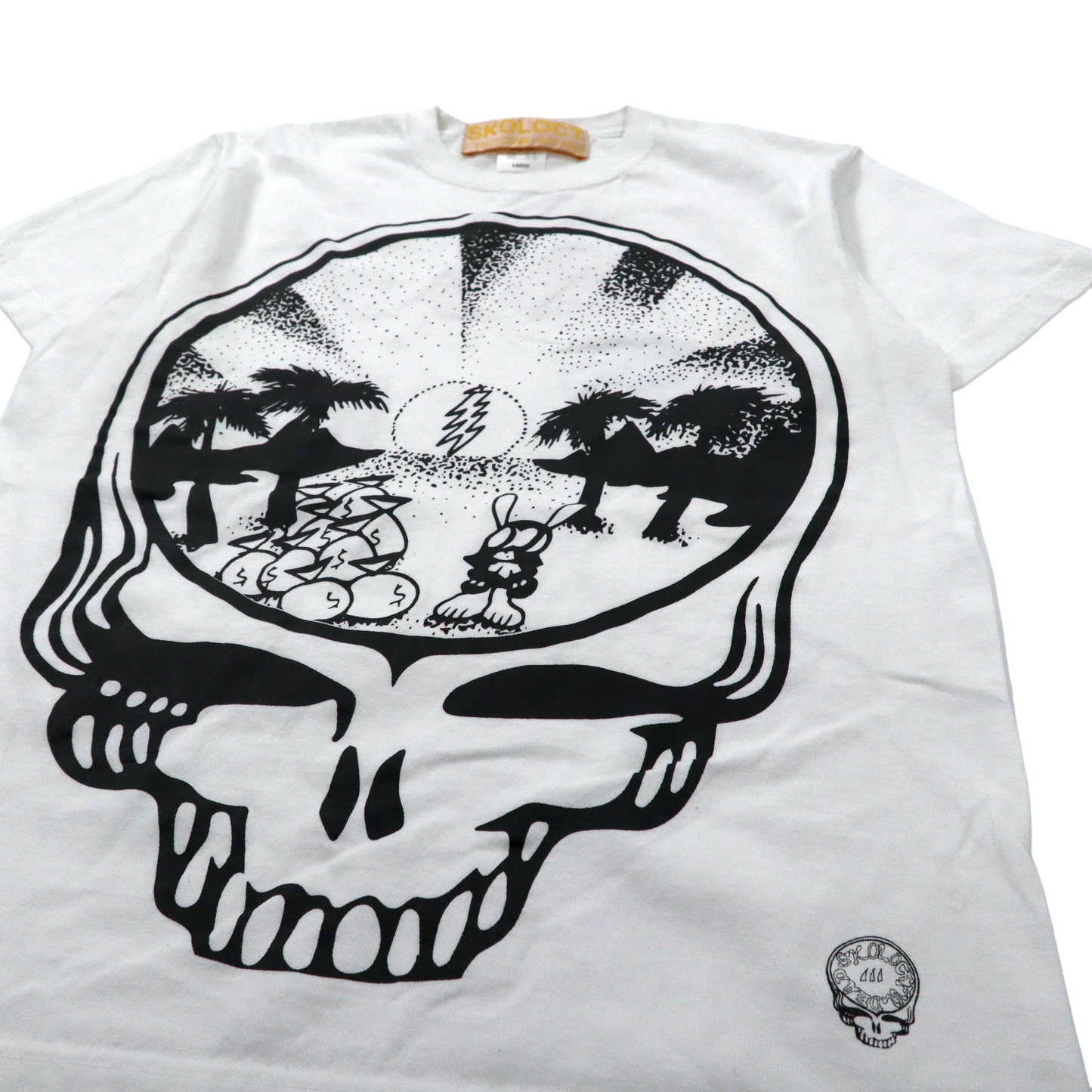 SKOLOCT TSUYOSHI NAKANO プリントTシャツ L ホワイト SKOLOCTFUL DEAD スカル