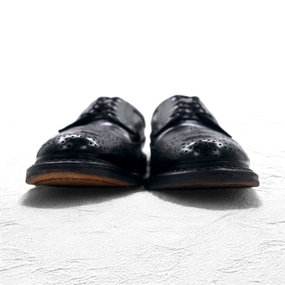 Vintage Wingtip Dress Shoes ウィングチップ ドレスシューズ 26.5cm ブラック レザー フルブローグ メダリオン 57947