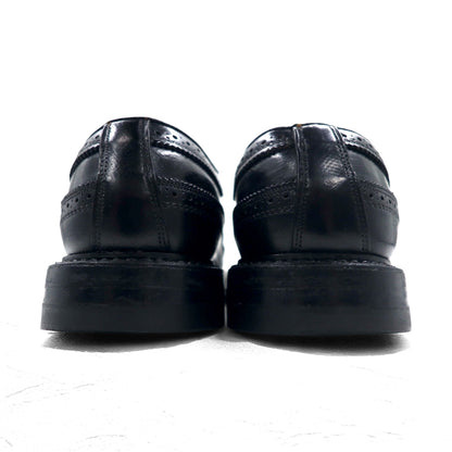 Vintage Wingtip Dress Shoes ウィングチップ ドレスシューズ 26.5cm ブラック レザー フルブローグ メダリオン 57947