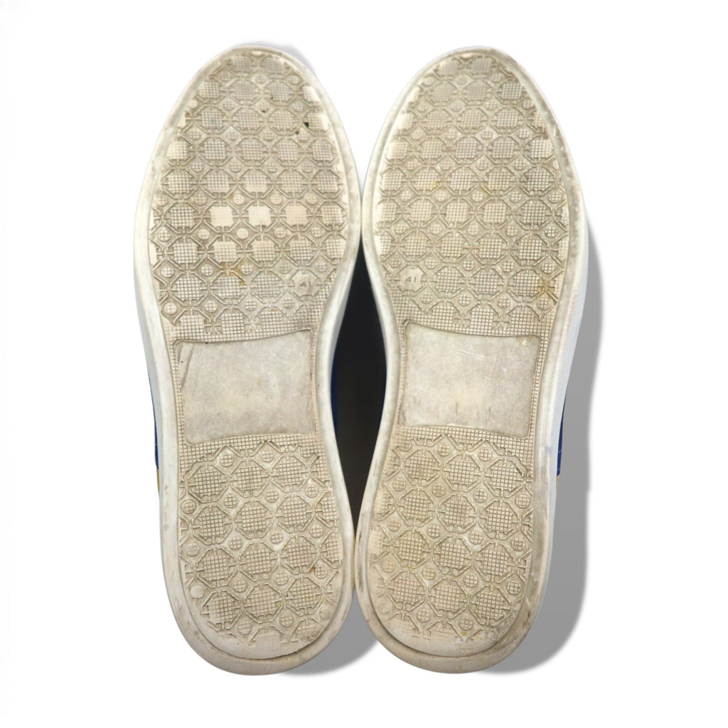 COMME des GARCONS SHIRT Crazy Pattern Wingtip Leather Sneakers 26.5cm Yellow Suede