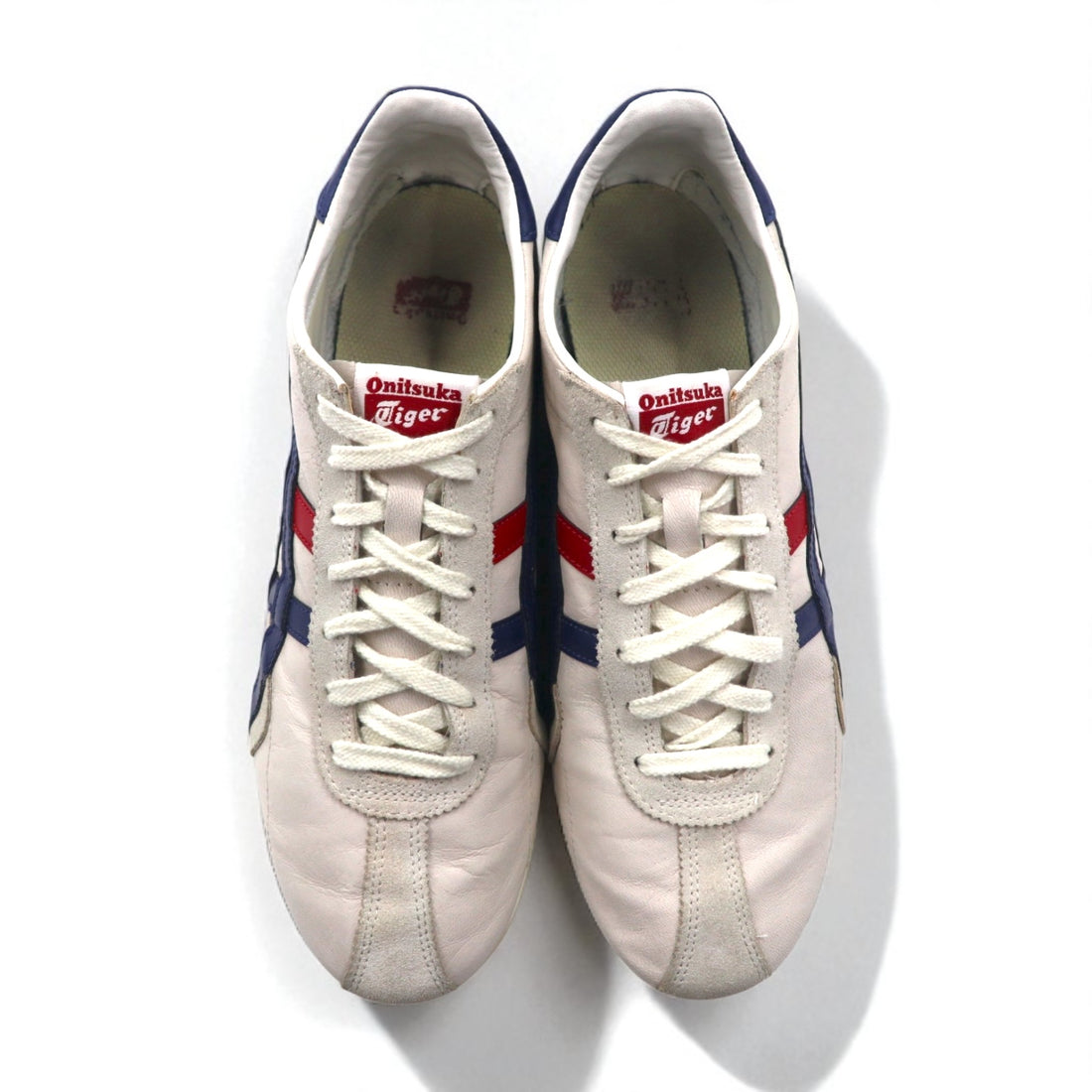 Onitsuka Tiger ランスパーク Runspark Classic CASUAL スニーカー 27.5-28cm ベージュ レザー トリコロール