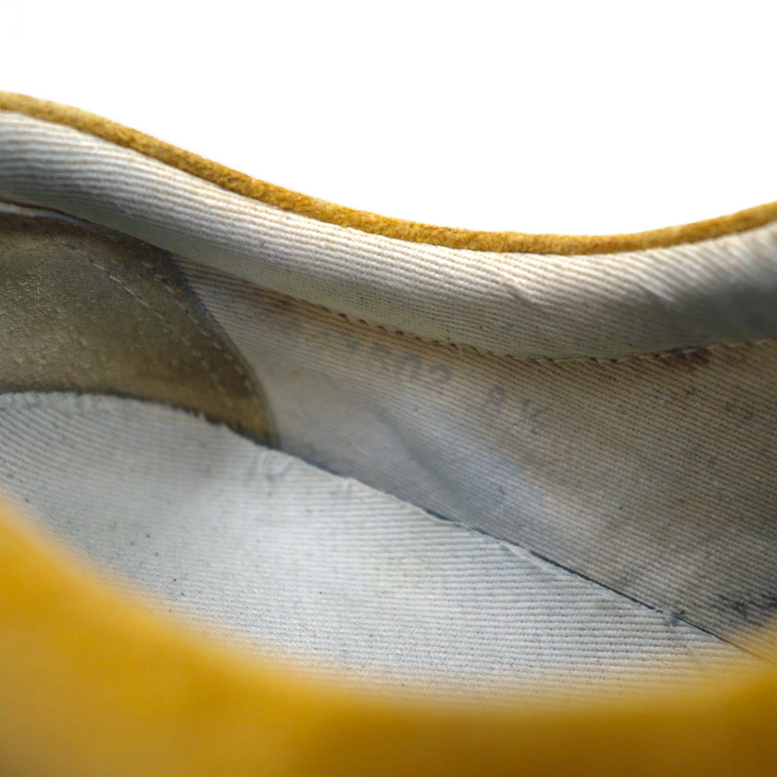 COMME des GARCONS SHIRT Crazy Pattern Wingtip Leather Sneakers 26.5cm Yellow Suede