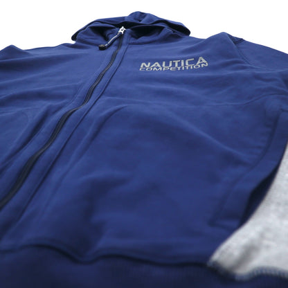 NAUTICA COMPETITION フルジップ パーカー S ブルー グレー コットン