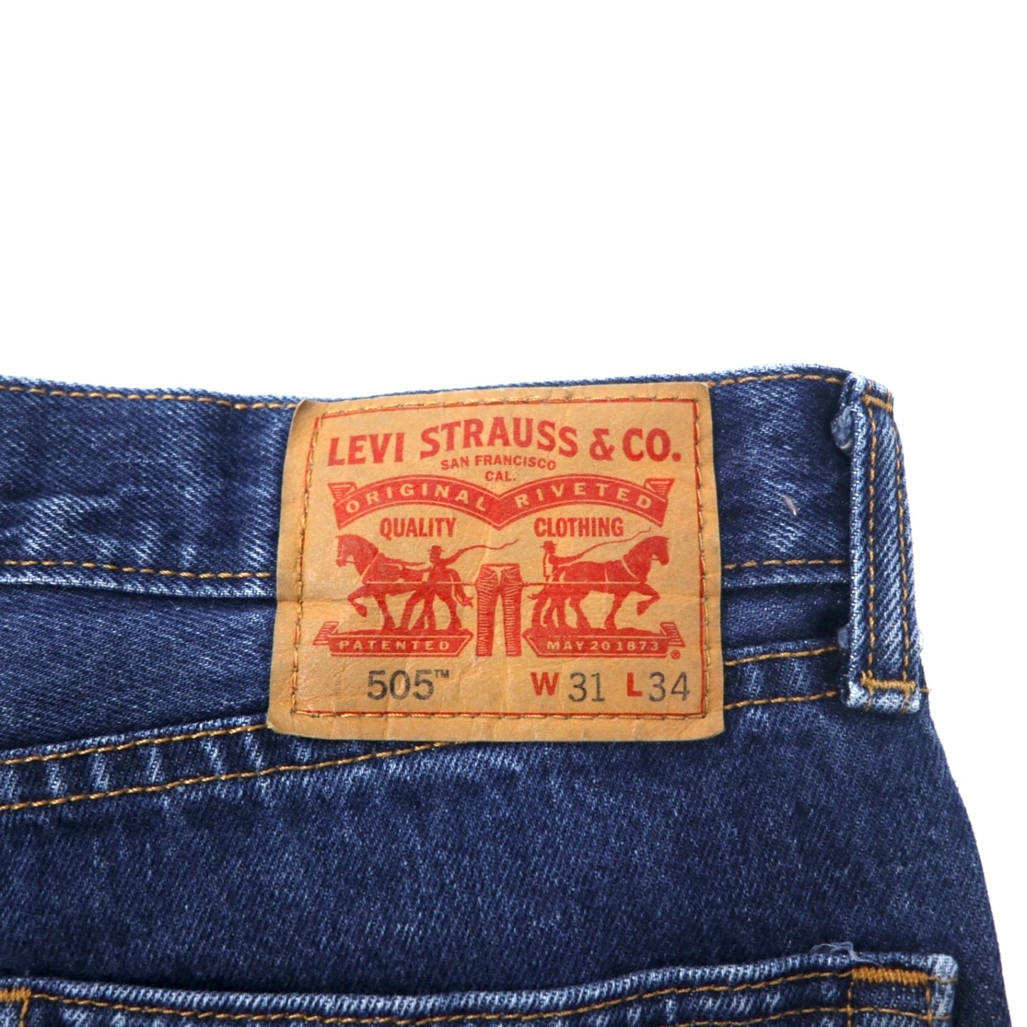 Levi's 505 レギュラー ストレート デニムパンツ 31 ブルー コットン 505-0216 メキシコ製