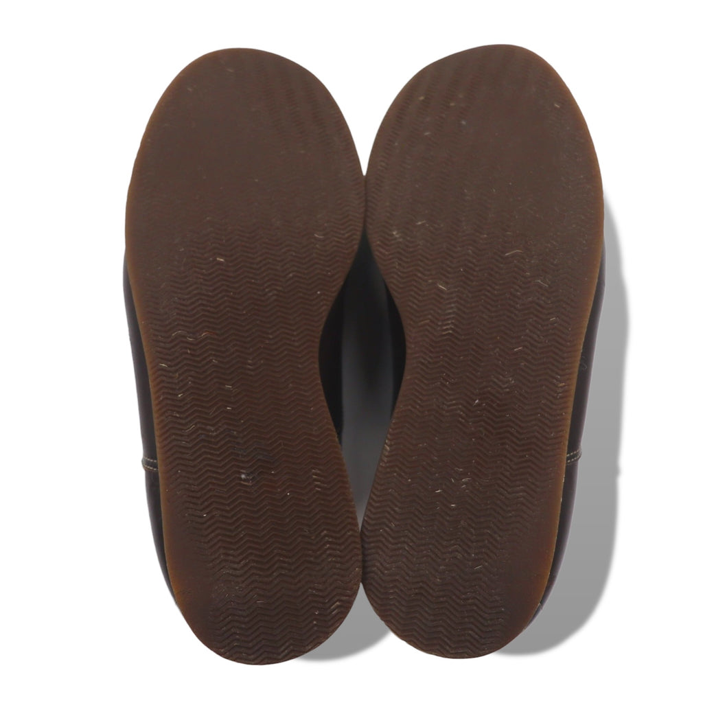 BURBERRY Calf Leather Sneakers 24.5cm Brown BU1340