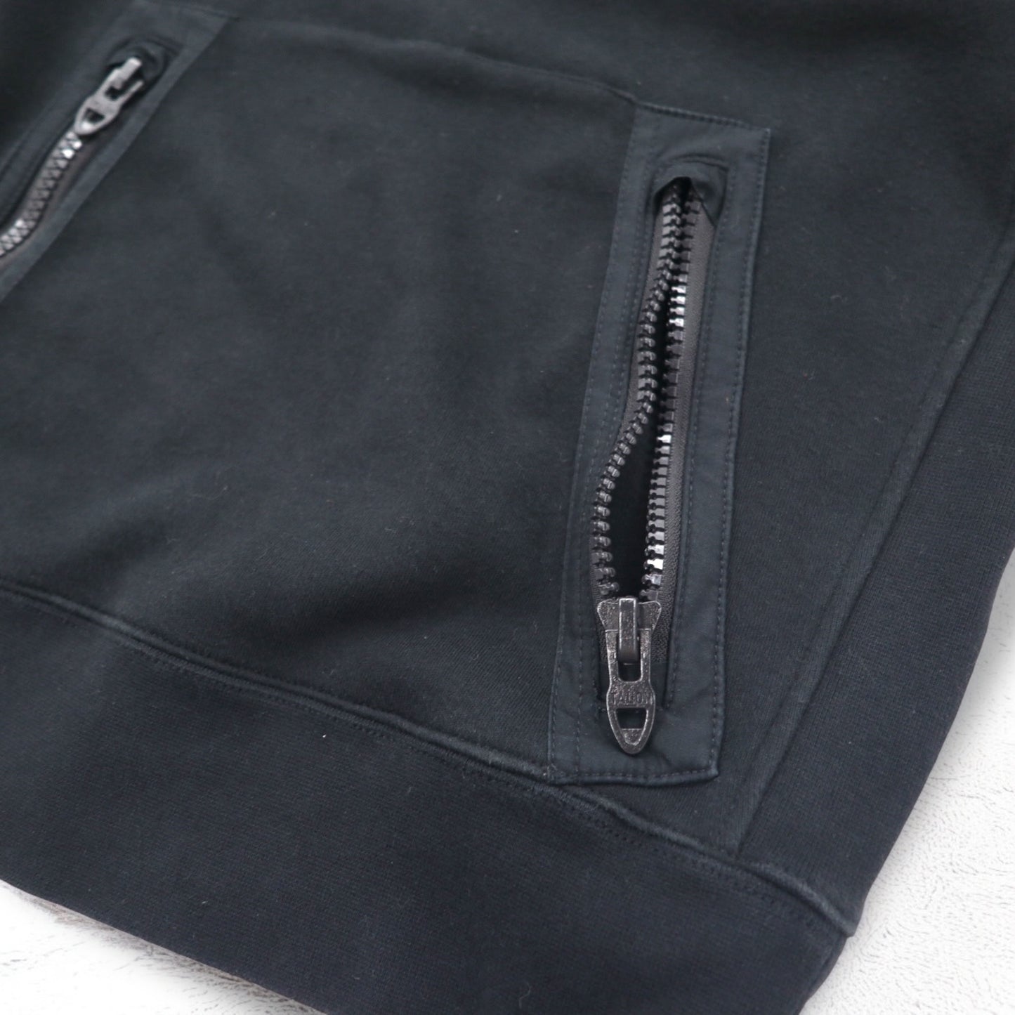 Polo by Ralph Lauren リバースウィーブ ハーフジップスウェット M ブラック 裏地フリース TALONジップ C1 CANOE ワッペン