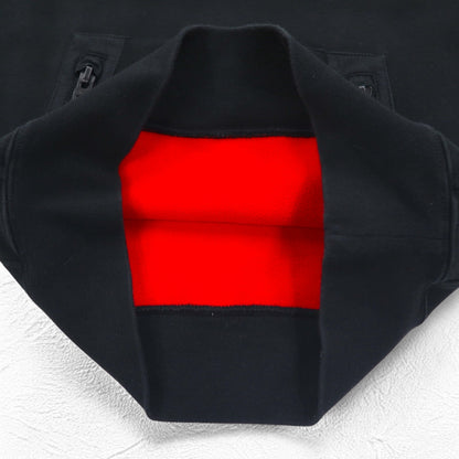 Polo by Ralph Lauren リバースウィーブ ハーフジップスウェット M ブラック 裏地フリース TALONジップ C1 CANOE ワッペン