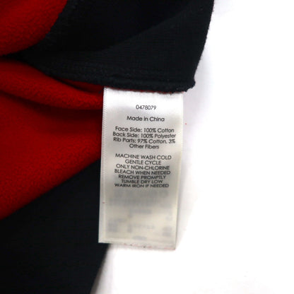 Polo by Ralph Lauren リバースウィーブ ハーフジップスウェット M ブラック 裏地フリース TALONジップ C1 CANOE ワッペン