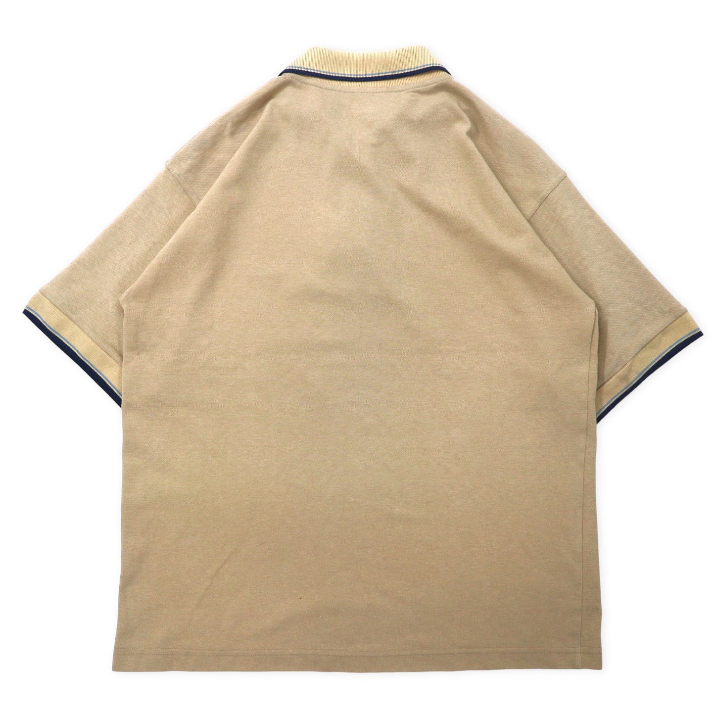 LACOSTE 80年代 スペイン製 ポロシャツ XL ベージュ コットン ワンポイントロゴ