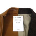MISTER GENTLEMAN オーバーオール ドッキング ツイードジャケット L キャメル MGP-JK07 日本製