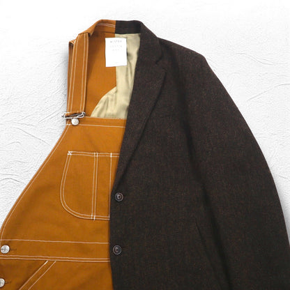 MISTER GENTLEMAN オーバーオール ドッキング ツイードジャケット L キャメル MGP-JK07 日本製