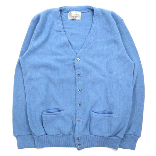 日本然リトテ-古着オンライン-Sears 70年代 KINGS ROAD アクリルニット カーディガン M ブルー-Sears 70's KINGS ROAD Acrylic Knit Cardigan M Blue